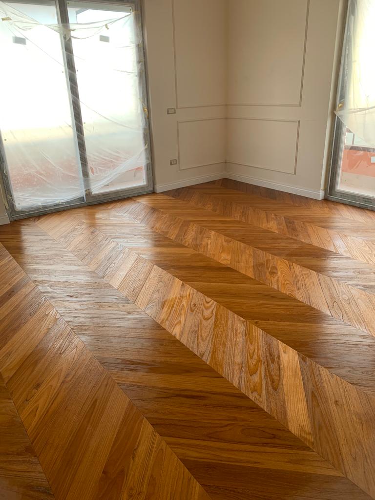 la magia della Spina Francese di Teak Spazzolato - L'opera d'arte di Danilo!