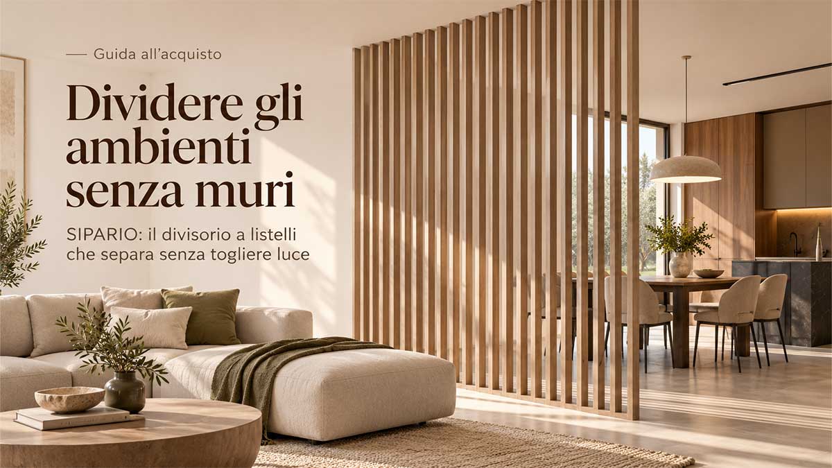 Dividere gli ambienti senza muri: con SIPARIO lo spazio cambia volto