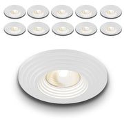*STOCK* n.10 Portafaretti In Gesso Ceramico spirale ad incasso Diametro 120  35W GU10 IP20 - Eternal Parquet