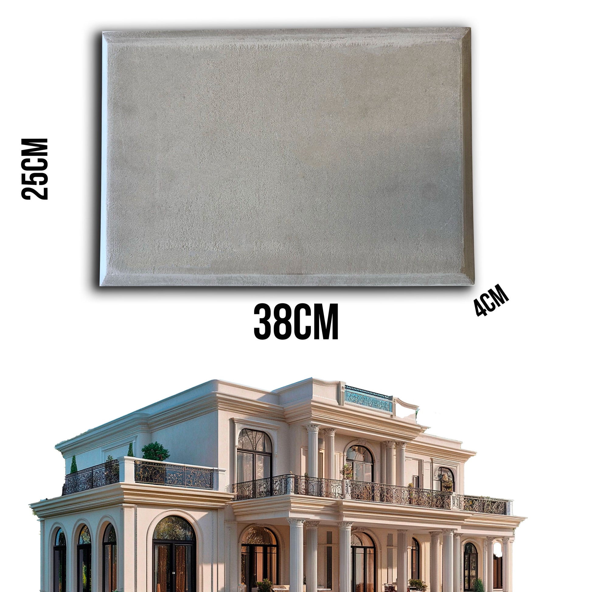 8,99pz *** STOCK *** Fregio capitello cimasa per esterno in xps resinati 38x25x4cm PD05-02 - Eternal Parquet