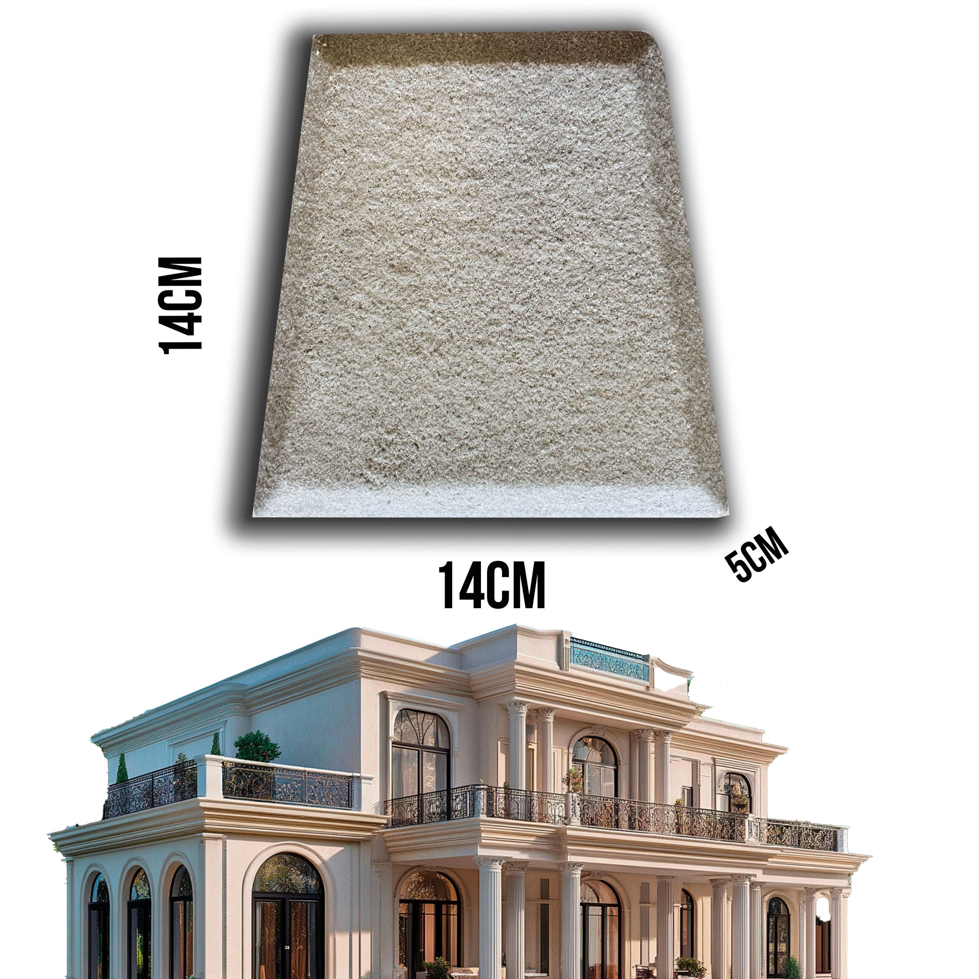 9,99pz *** STOCK *** Fregio capitello cimasa per esterno in xps resinati 14x14x5cm PD053-2 - Eternal Parquet