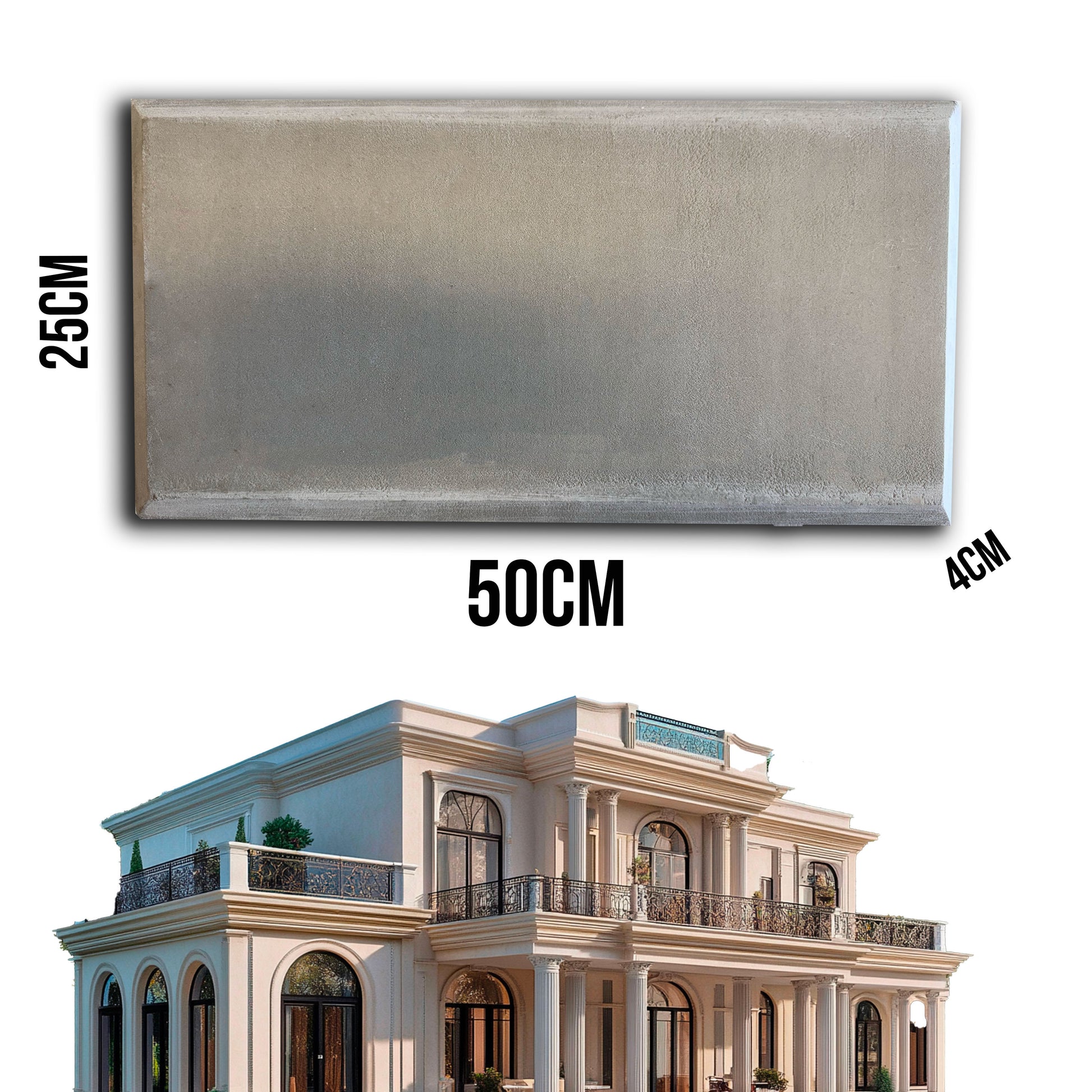 12,99pz *** STOCK *** Fregio capitello cimasa per esterno in xps resinati 50x25x4cm PD09-02 - Eternal Parquet