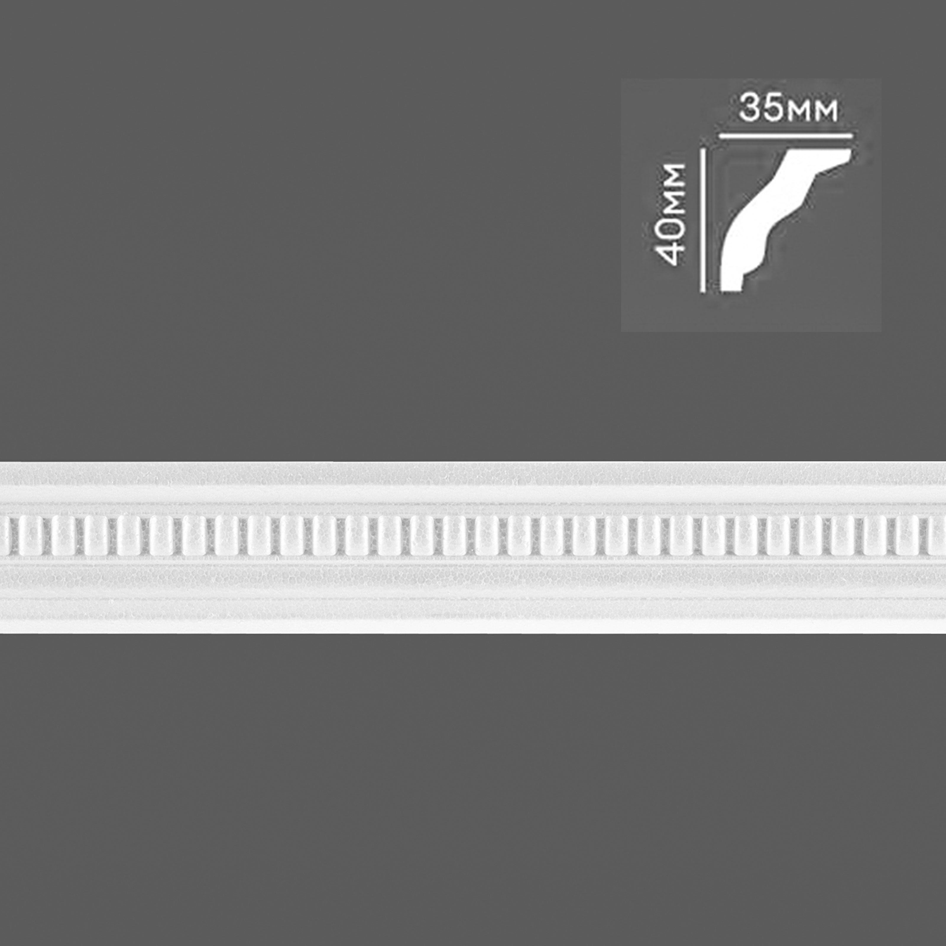 € 0,99ml *** STOCK *** Pacco da 140ml di cornice decorativa in polistirene compatto XPS 40X55mm D119-50