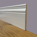 BATTISCOPA SLIM laccato bianco in legno MASSELLO DUCALE 120X10 (prezzo al ML)