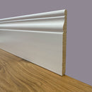 96 metri lineari di BATTISCOPA SLIM laccato bianco in legno MASSELLO DUCALE 120X10
