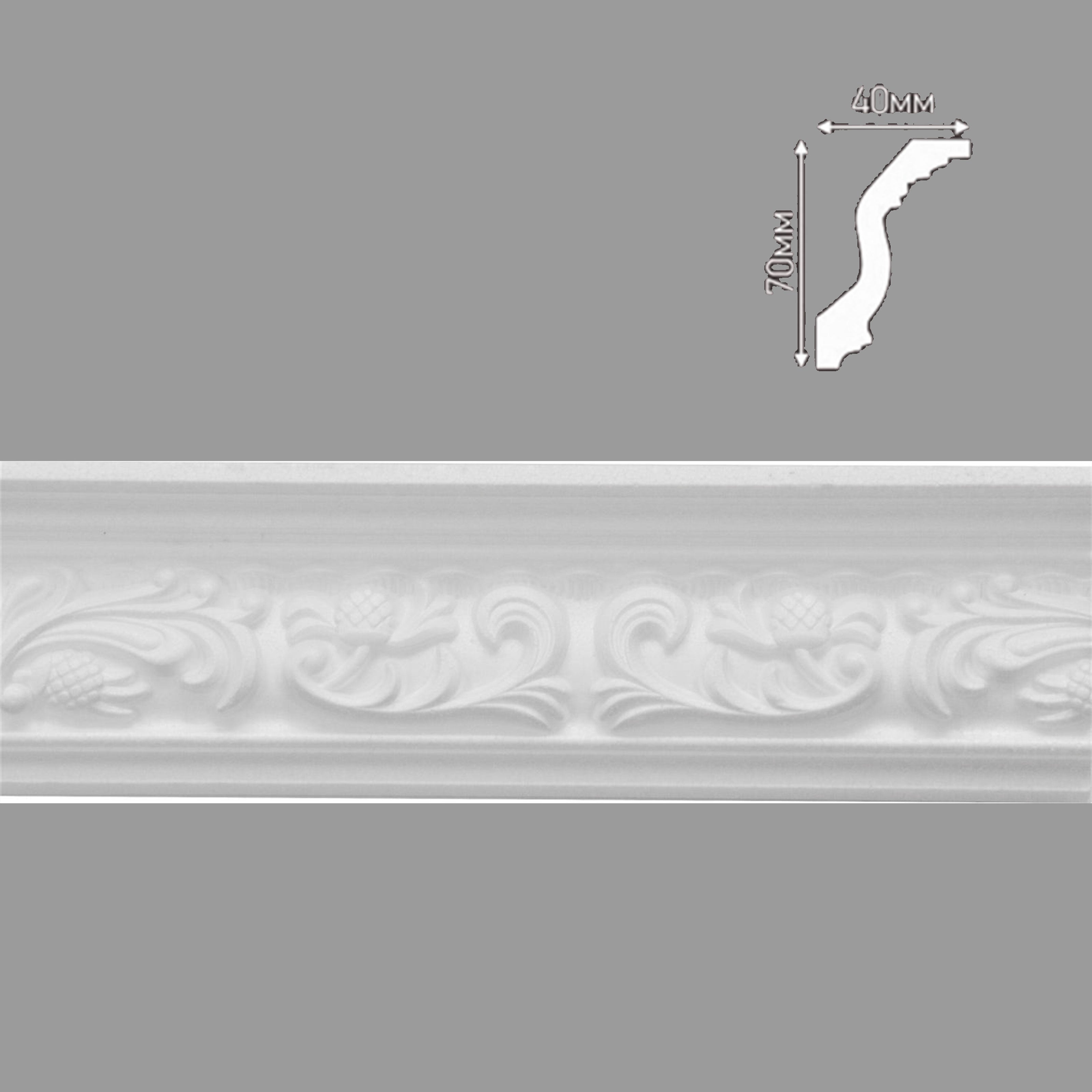 € 0,99ml *** STOCK *** Pacco da 80ml di cornice decorativa in polistirene compatto XPS 70X40mm D137/80