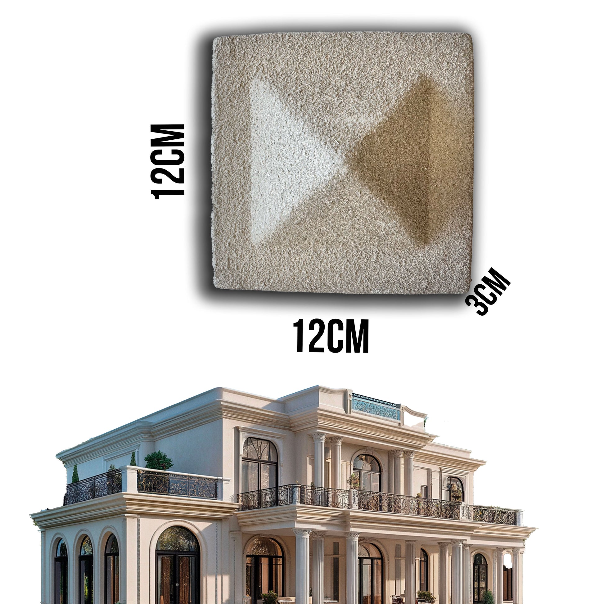 11,99pz *** STOCK *** Fregio capitello cimasa per esterno in xps resinati 12x12x3cm PD054-12 - Eternal Parquet
