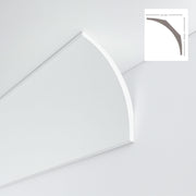 *STOCK FOLLI* Profilo a soffitto in Polimeri Bianco RAL 9016 verniciabile 63X63mm (Prezzo al metro) - Eternal Parquet