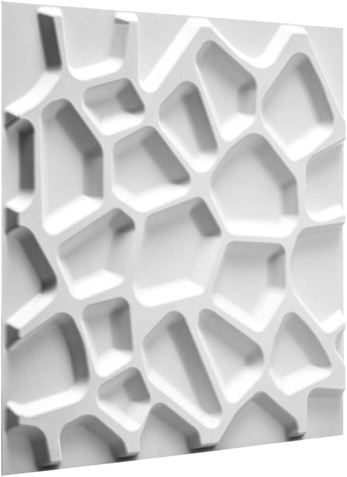€1,99 Pannello in fibra naturale a parete 3D, rivestimento di lusso 3D 50X50cm BIANCO verniciabile GRIGLIA - Eternal Parquet