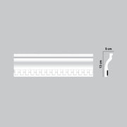 €1,80ml *** STOCK ***. Pacco da 110ml di cornice decorativa in polistirolo compatto XPS 130X50x2000 LDK05 - Eternal Parquet