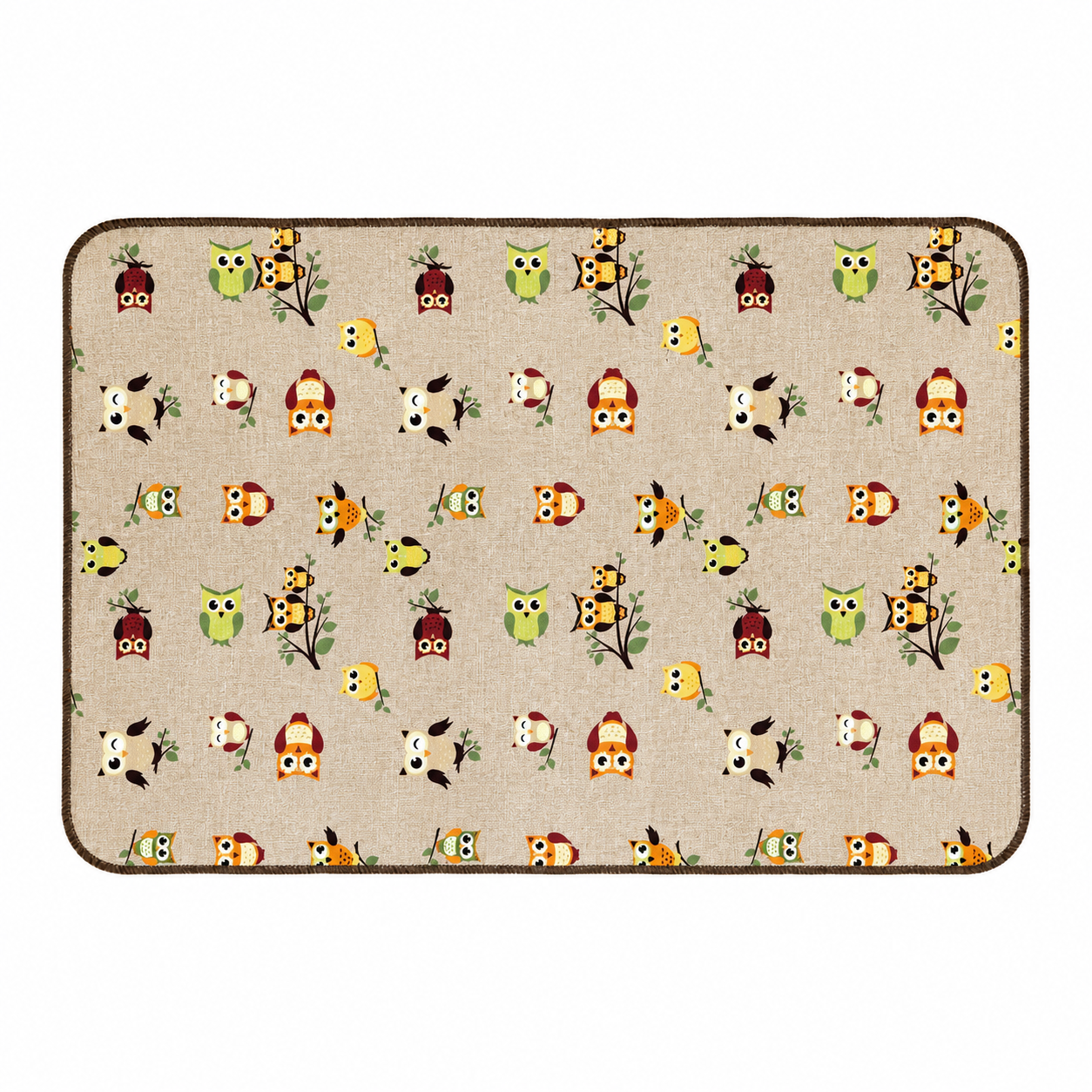 Tappeto passatoia Bordato 4 lati in stoffa decorata resistente e fondo in PVC antiscivolo varie misure Made in Italy