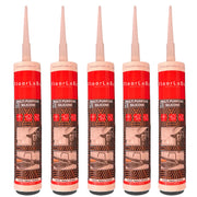 5 boccette da 280gr di Silicone Trasparente acetico universale multiuso antimuffa ad elasticità permanente Floorlabs