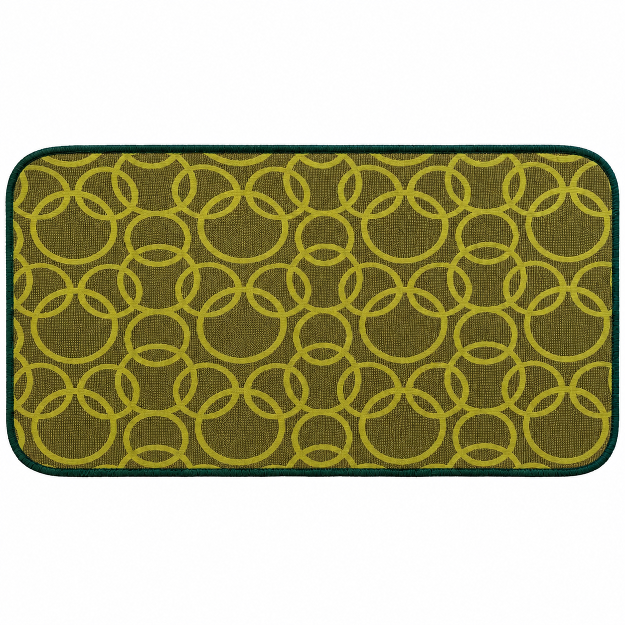 Tappeto passatoia Bordato 4 lati in stoffa decorata resistente e fondo in PVC antiscivolo varie misure Made in Italy
