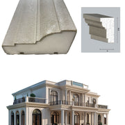 €15,99ml *** STOCK *** Pacco da 18ml di cornice decorativa in XPS Resinata per esterno 16,5X9X200cm PD083 - Eternal Parquet
