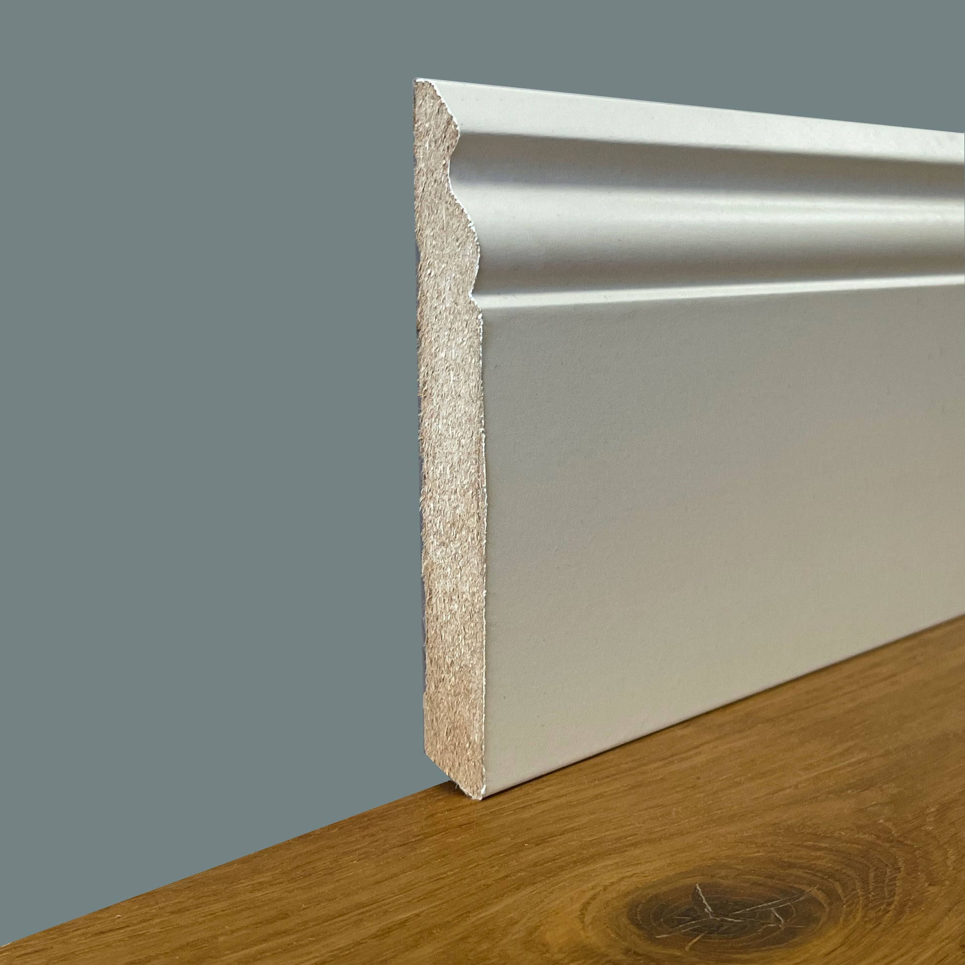57,6ml di BATTISCOPA ZOCCOLINO DUCALE in FIBRA DI LEGNO COMPATTA 120X15 BIANCO ral 9010 - Eternal Parquet