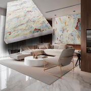Pacco da n.4pz (2,9mq) Pannelli rivestimento in Polimeri Ultrarealistico effetto Marmo lucido 1220x600x4mm mod.AMALFI - Eternal Parquet