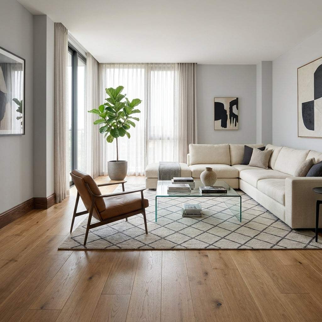 BATTISCOPA DUCALE in legno MASSELLO impiallacciato VERO LEGNO DI ROVERE T.NOCE  80x15 verniciato opaco poro aperto (prezzo al metro) - Eternal Parquet
