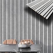 Pannello ACUSTICO arrotolabile (1,66mq) a Lamelli in Fibra di legno  mis. 9x600x2780mm CHICAGO + CHICAGO - Eternal Parquet