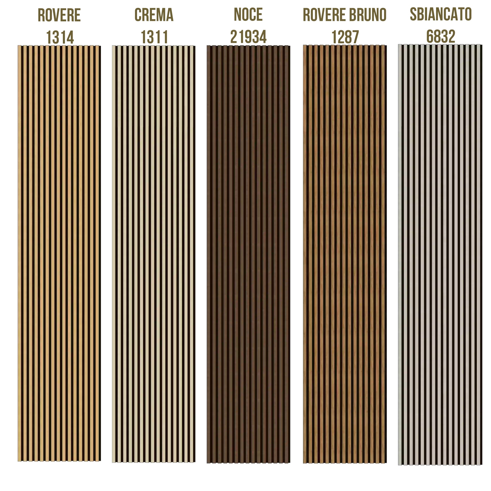 €49,90al mq - pacco da 3,6mq (due aste) 22x600x3000mm di Rivestimento ACUSTICO Pet e polimeri LAMELLI vari decori - Eternal Parquet