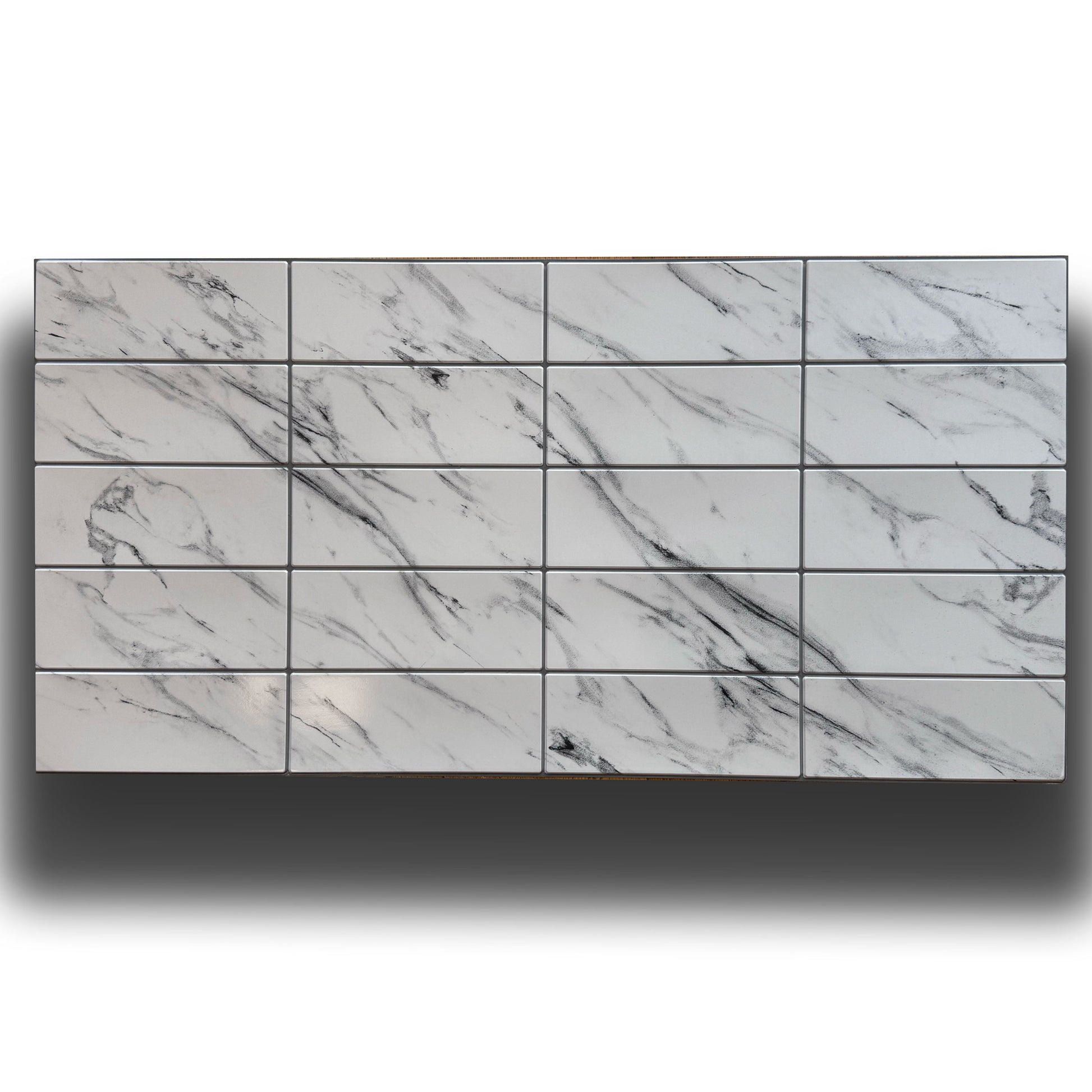 Pannelli 3D Rivestimento a parete in PVC effetto MARMO CARRARA 95x48cm Realistici, isolanti, idrorepellenti. - Eternal Parquet