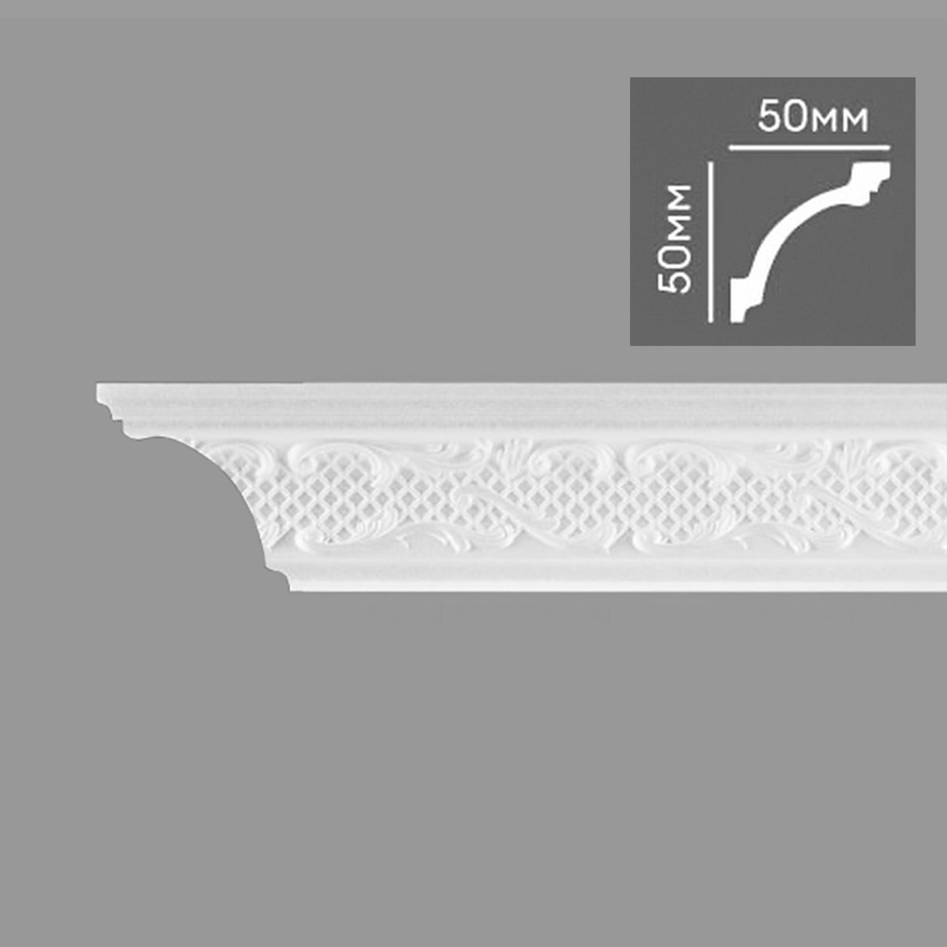 € 0,99ml *** STOCK *** Pacco da 110ml di cornice decorativa in polistirene compatto XPS 50X50mm D120/70