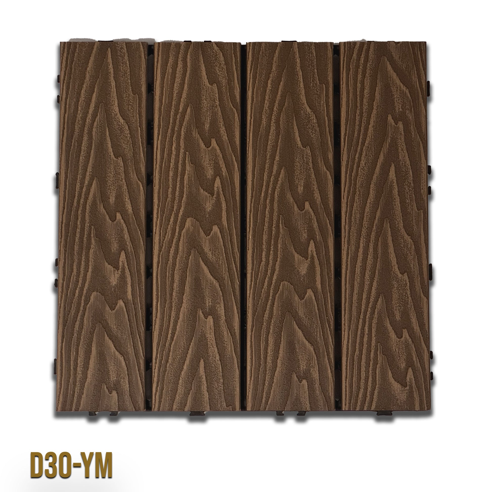 1mq (11 pezzi) di Pavimento Quadrotte in decking WPC da esterno 30X30cm (sp.2cm) inclusa struttura CLICK - Eternal Parquet