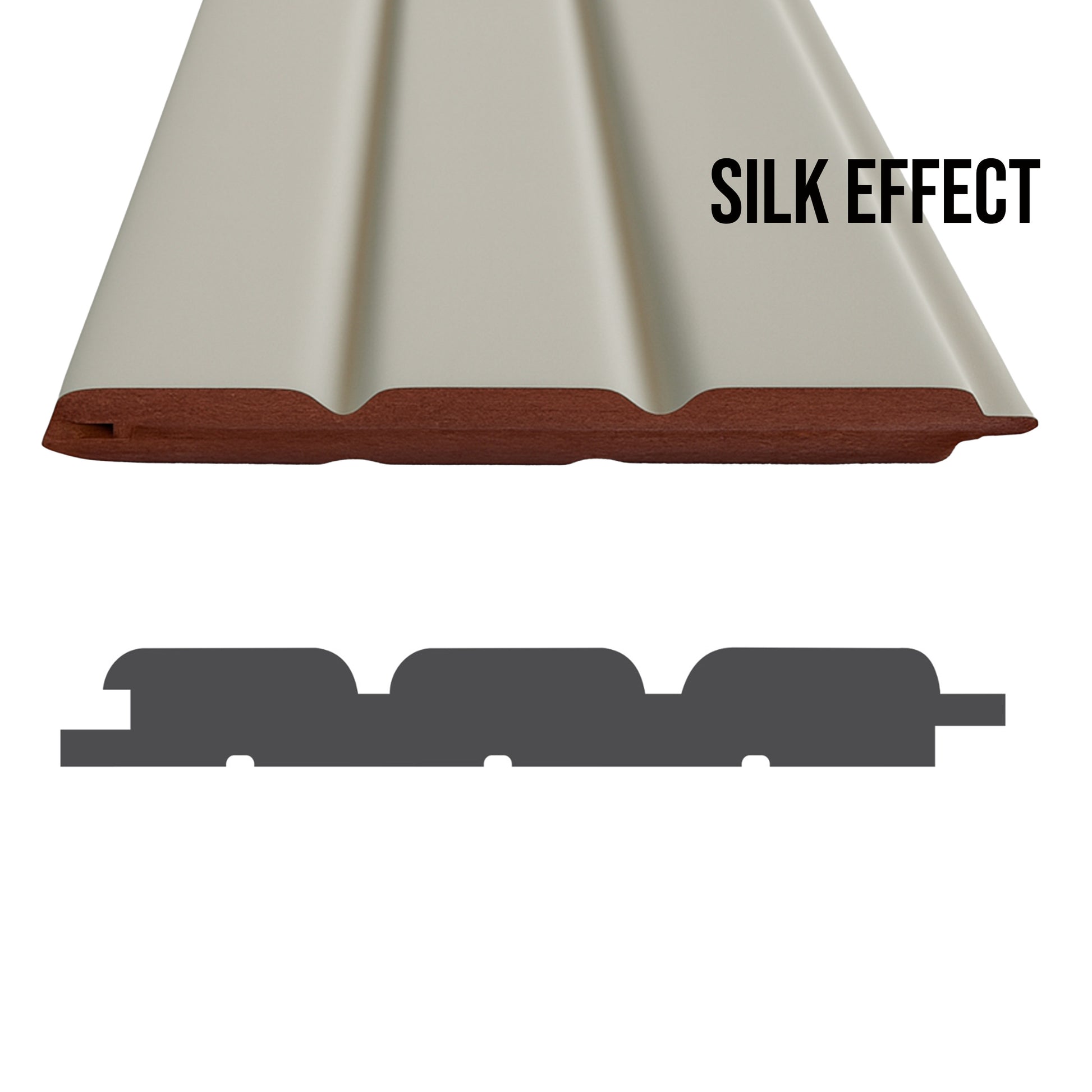 €5,35ml - Asta intera 14x117x2800mm di Rivestimento a Lamelli in fibra di legno SILK TOUCH - PANNA CACHEMERE - Eternal Parquet
