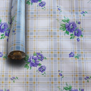 ***MEGA STOCK*** Rotolo da 20 metri (H140cm) di Tovaglia PVC telata cerata Per Casa, Sagre, Pizzerie FIORI E QUADRI BLU - Eternal Parquet