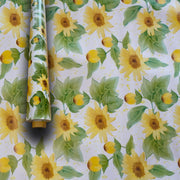 ***MEGA STOCK*** Rotolo da 20 metri (H140cm) di Tovaglia PVC telata cerata Per Casa, Sagre, Pizzerie GIRASOLI CON VERDE - Eternal Parquet