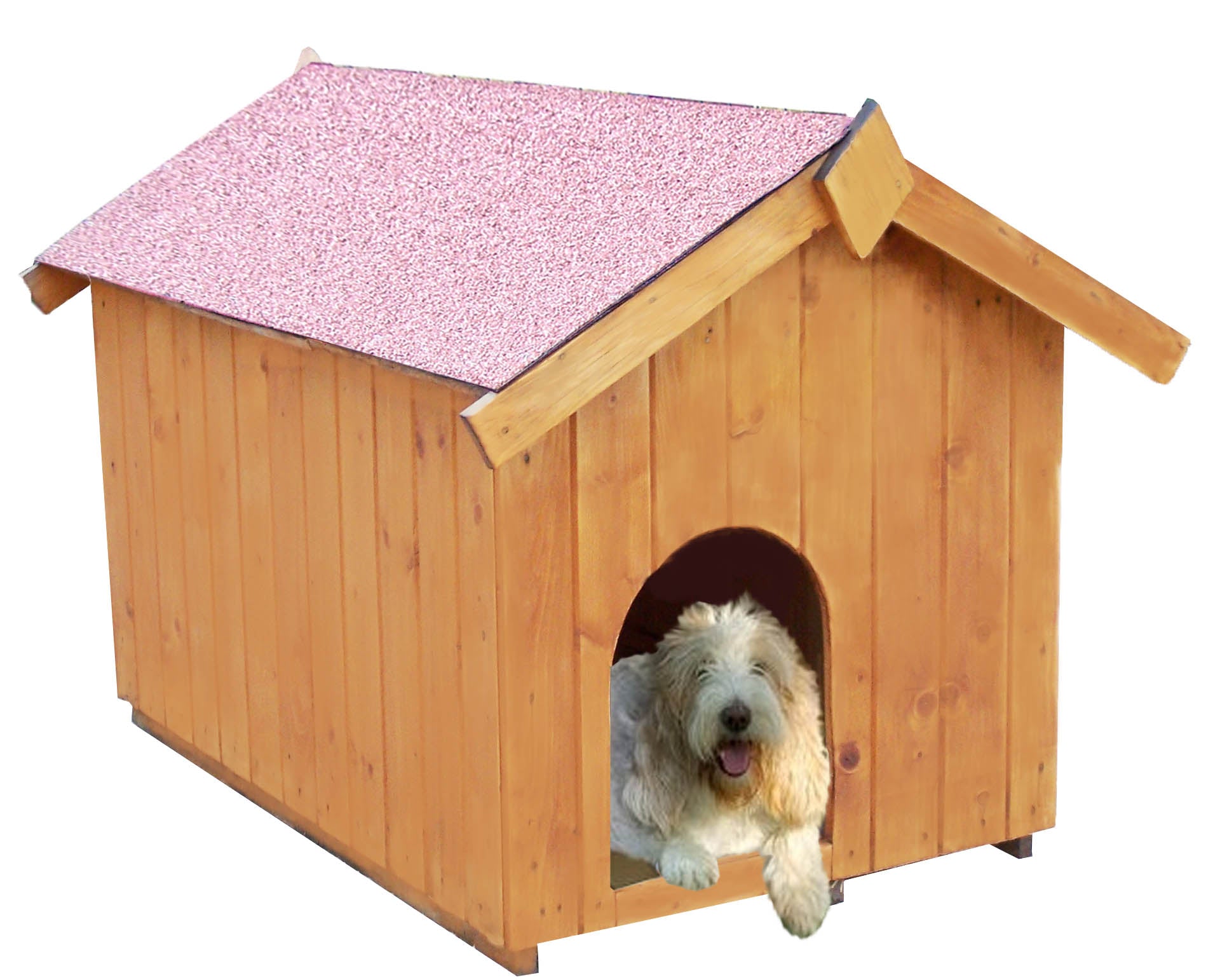 Neliela suņu māja, koka, ar grīdu, 0,59m2