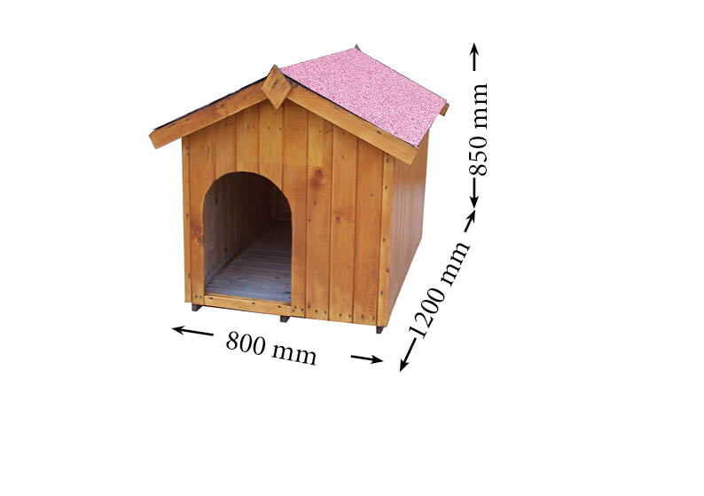 Cuccia per cani taglia media, in legno, con pavimento, 0,74m2 - Eternal Parquet