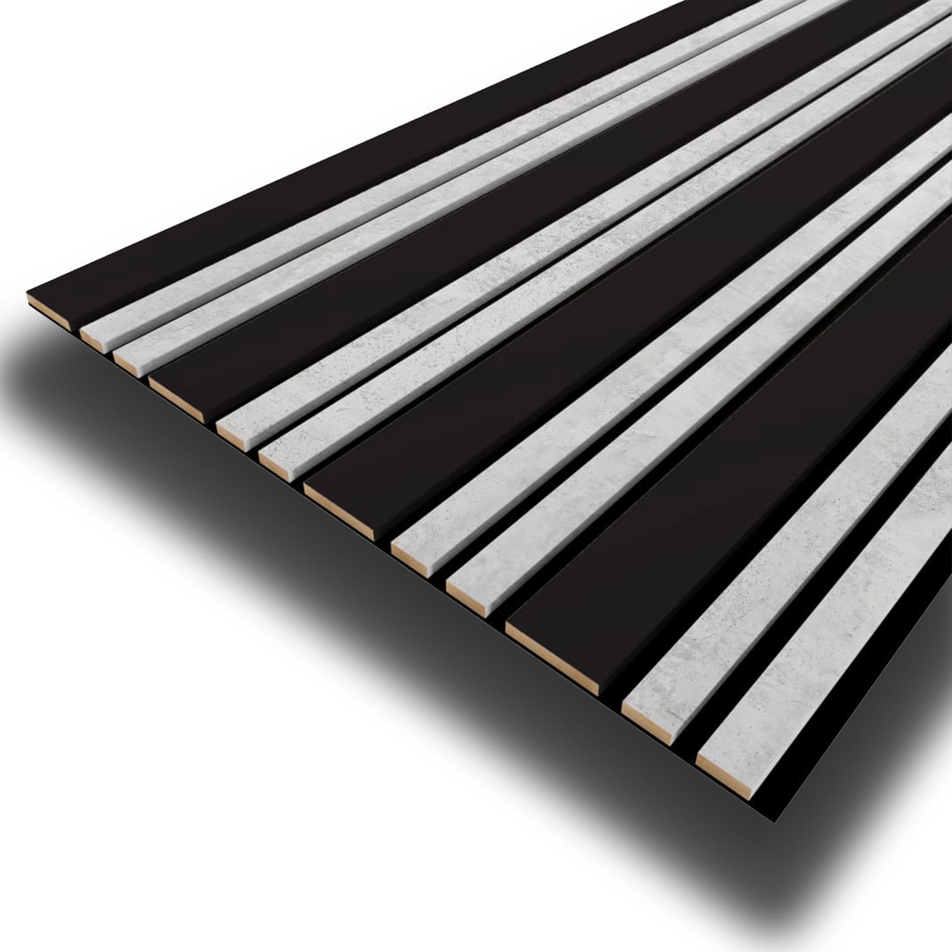 Pannello ACUSTICO arrotolabile (1,66mq) a Lamelli in Fibra di legno  mis. 9x600x2780mm BLACK + CHICAGO - Eternal Parquet