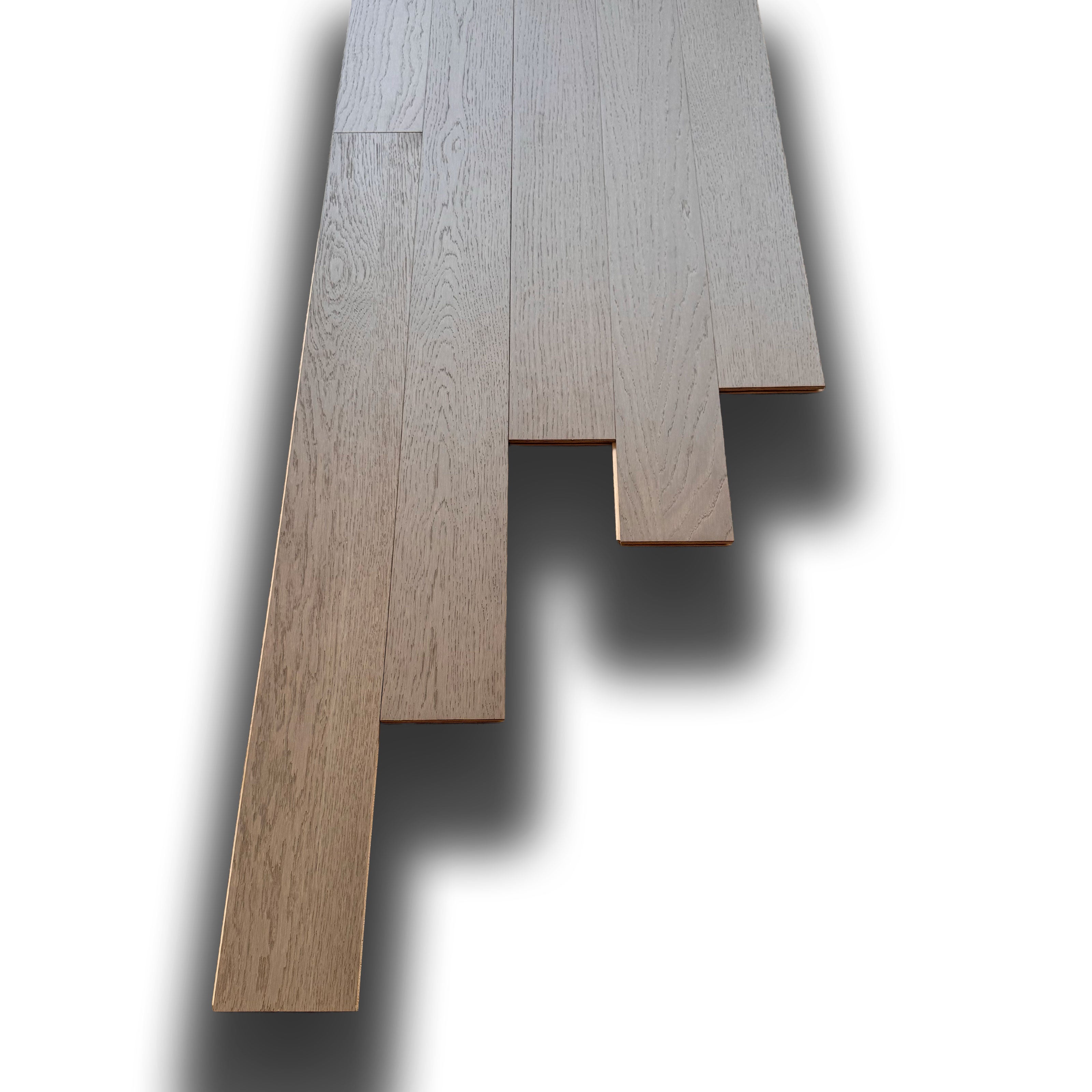 €23,99MQ *STOCK LUXURY* + Lotti da 86mq Listoni in Rovere GREY prefinito spazz. ANTIGRAFFIO 13x124x900/1500mm - Eternal Parquet