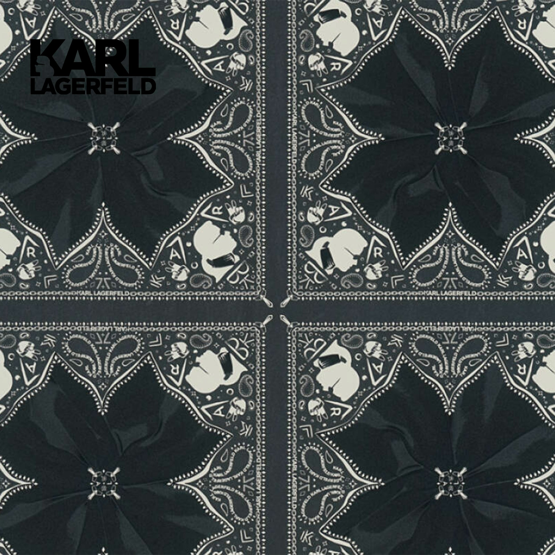 5,32mq Rotolo Carta da Parati griffata KARL LAGERFELD in TNT a rilievo multigloss PREMIUM 10,05x0,53mt cod. 37845-2 - Eternal Parquet