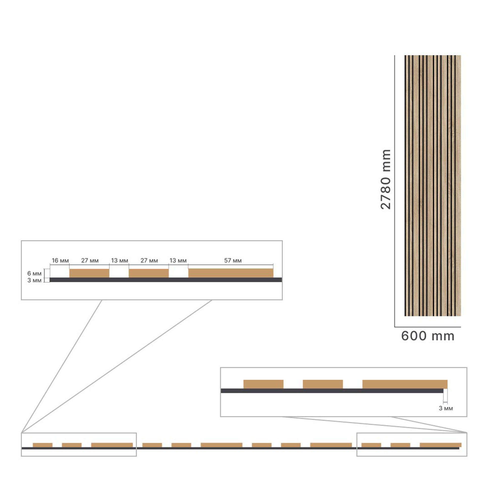 Pannello ACUSTICO arrotolabile (1,66mq) a Lamelli in Fibra di legno  mis. 9x600x2780mm NATURALE - Eternal Parquet