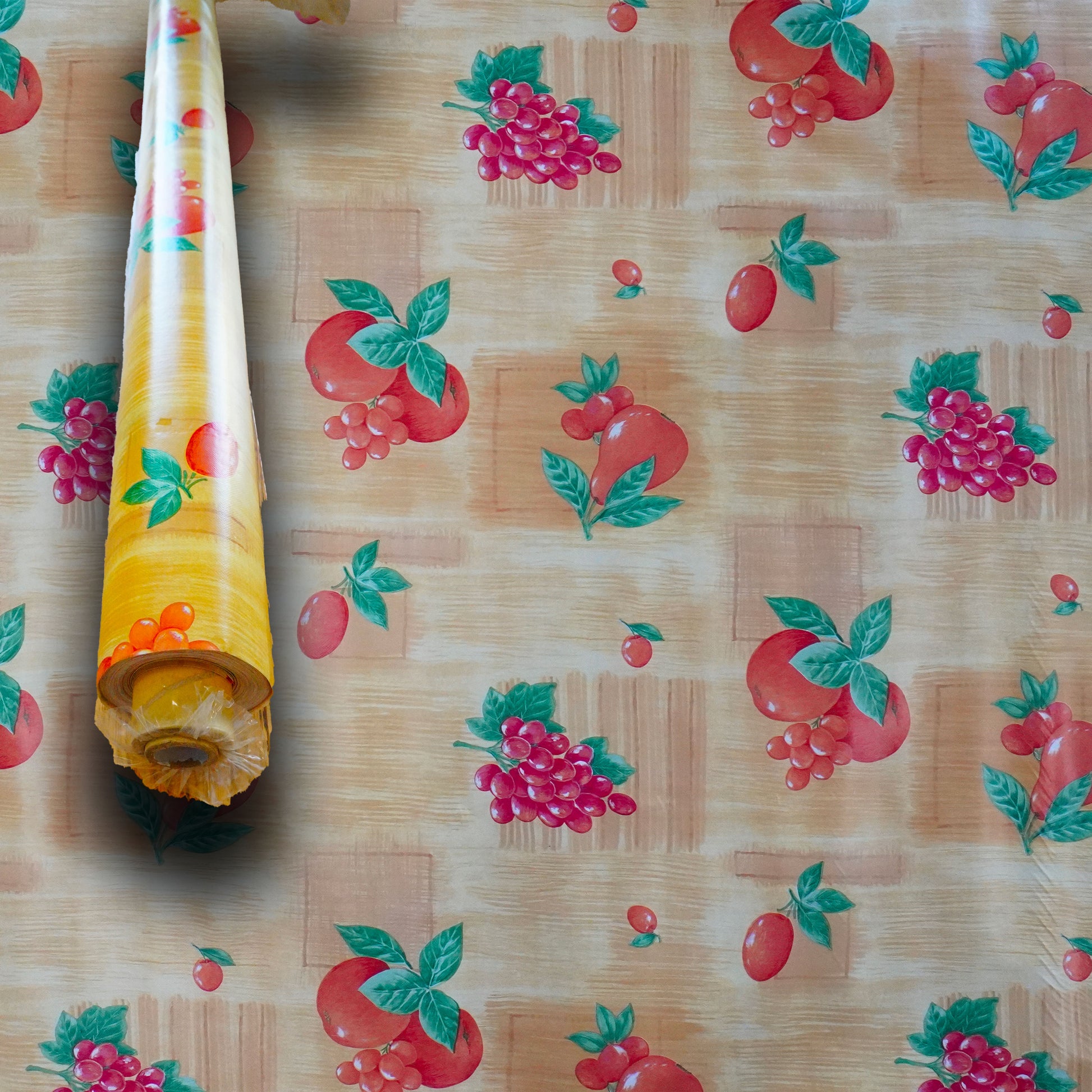 ***MEGA STOCK*** Rotolo da 20 metri (H140cm) di Tovaglia PVC telata cerata Per Casa, Sagre, Pizzerie POMODORI - Eternal Parquet