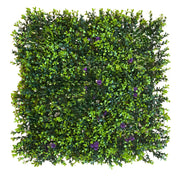 Pannelli Verde Verticale 50×50 cm Ultra-realistici e folti, per interno/esterno BOSSO E FIORI VIOLA - Eternal Parquet - Eternal Parquet