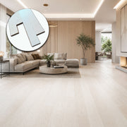 €24,99mq * STOCK GARBELOTTO * Lotto da 50mq di Parquet prefinito in rovere SBIANCATO Spazzolato 14x90x500/1000 (3,5mm nobile)
