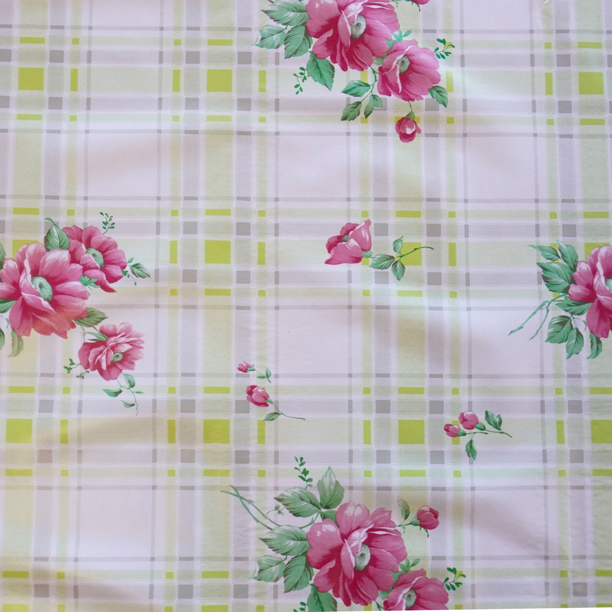 ***MEGA STOCK*** Rotolo da 20 metri (H140cm) di Tovaglia PVC telata cerata Per Casa, Sagre, Pizzerie QUADRI E FIORI ROSA - Eternal Parquet
