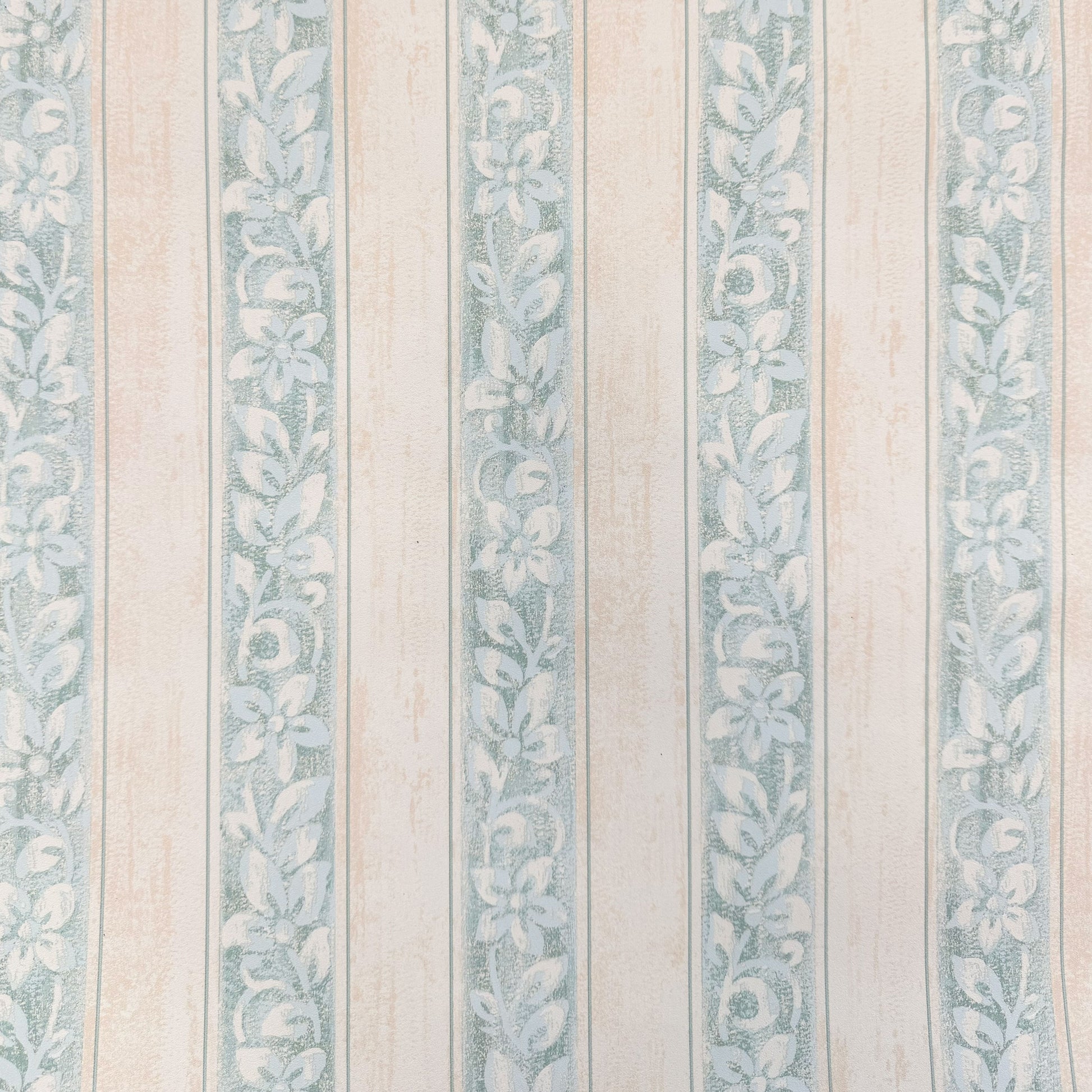 SUPER STOCK €0,56 al mq  - Rotolo da 5,2mq (10x0,52mt) di Carta da Parati vinilica Top Quality lavabile RIGHE E FIORI - Eternal Parquet