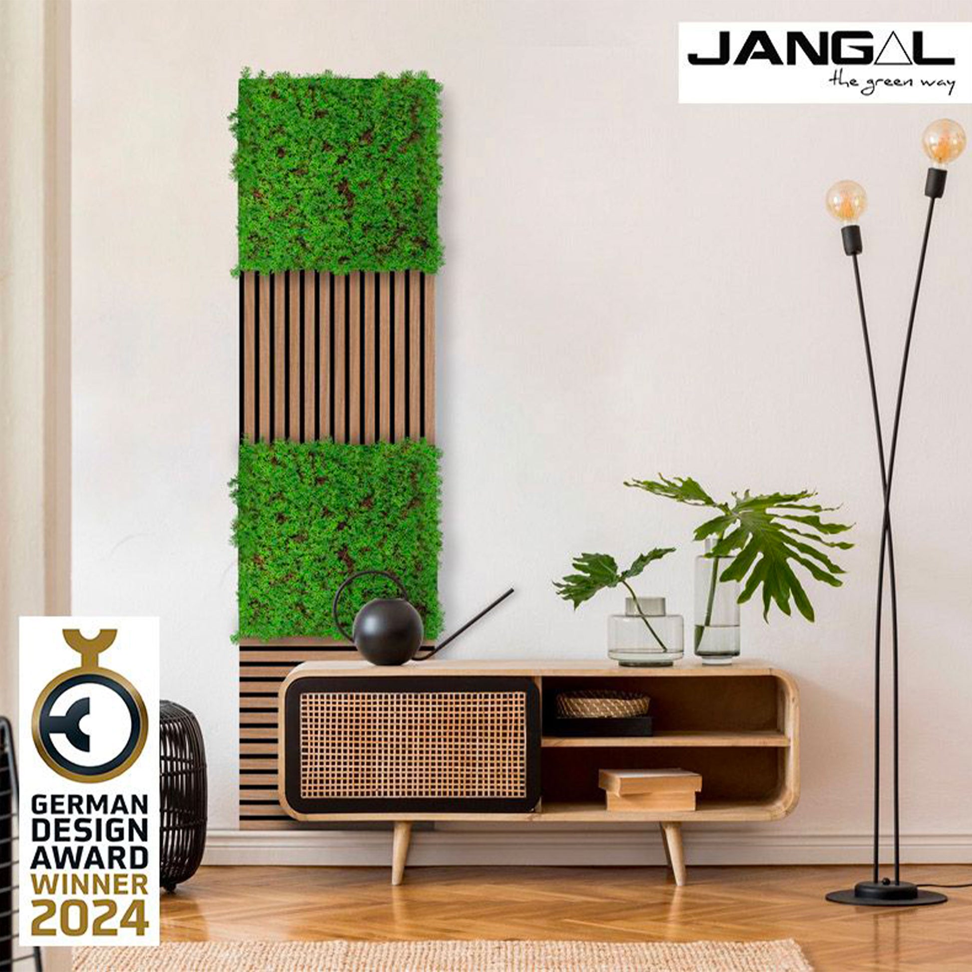 JANGAL Pannelli acustici Modulabili in FLORA sintetica ULTRAREALISTICA 52x52cm mod. THUJA TEA TREE - Eternal Parquet
