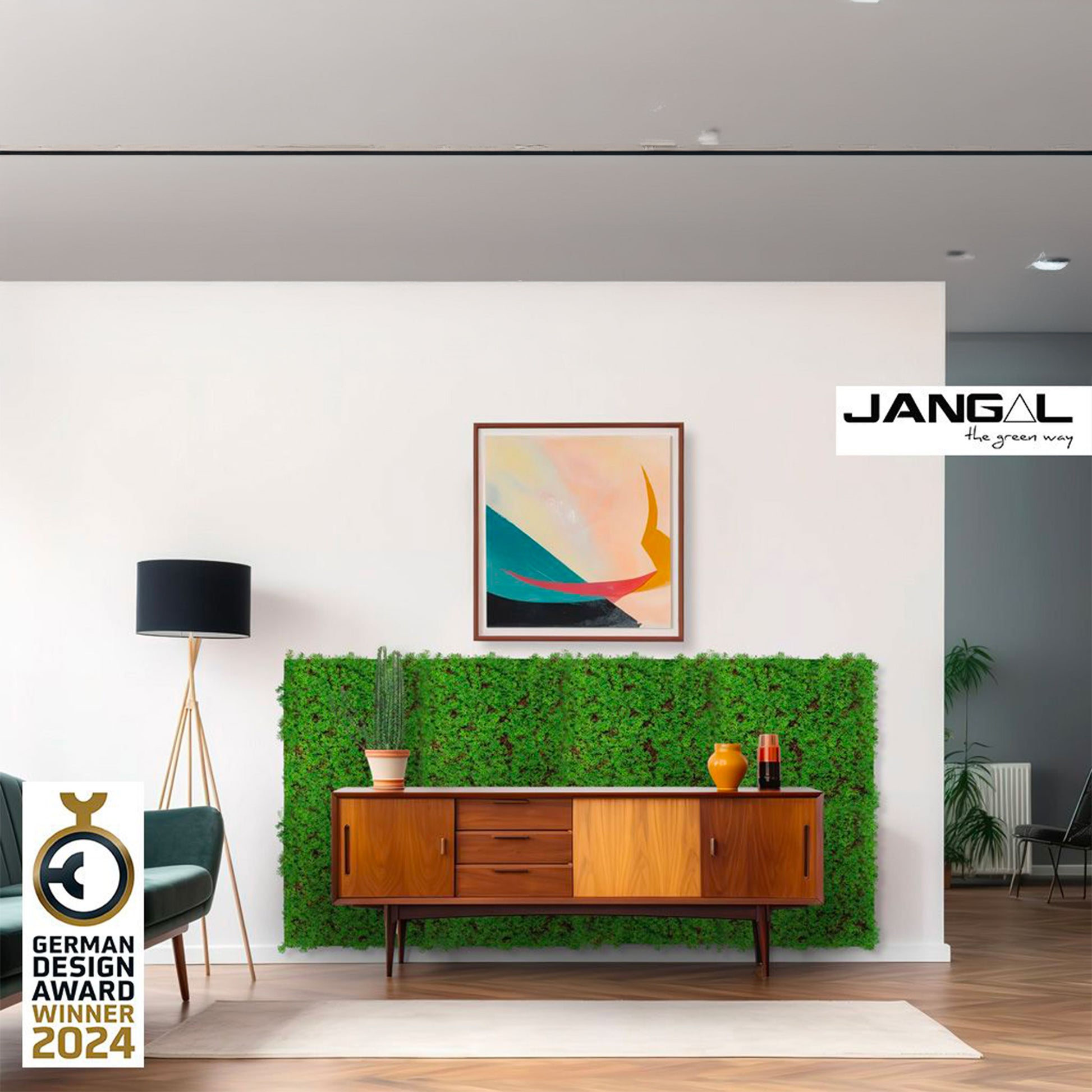 JANGAL Pannelli acustici Modulabili in FLORA sintetica ULTRAREALISTICA 52x52cm mod. THUJA TEA TREE - Eternal Parquet