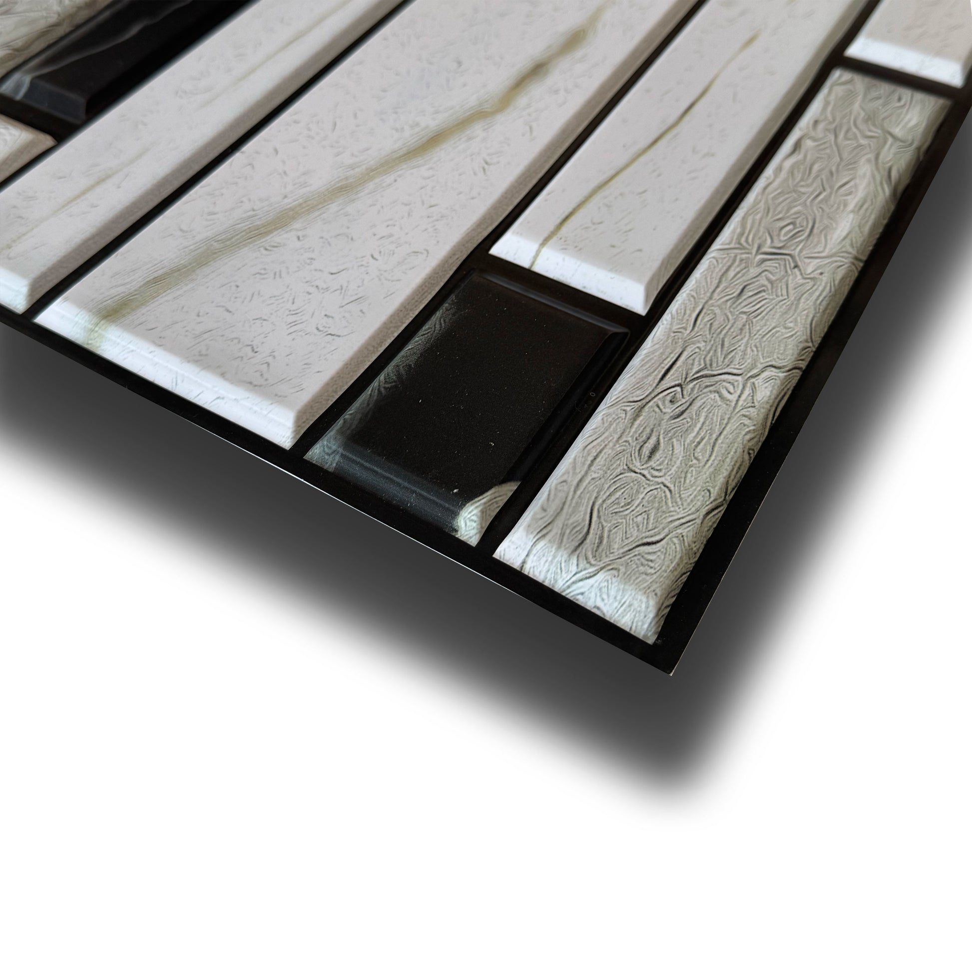 Pannelli 3D Rivestimento a parete in PVC effetto MARMO B&W 96x48cm Realistici, isolanti, idrorepellenti. - Eternal Parquet
