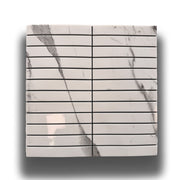 Piastrelle 3D Autoadesive in PET acustiche e isolanti 30x30cm (4mm spessore) LAMELLI CARRARA - Eternal Parquet