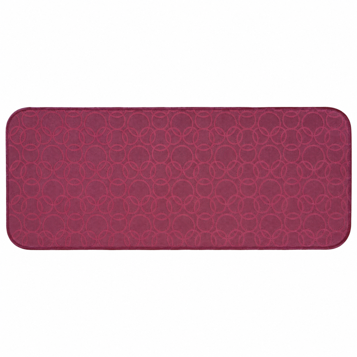 Tappeto passatoia Bordato 4 lati in stoffa decorata resistente e fondo in PVC antiscivolo varie misure Made in Italy