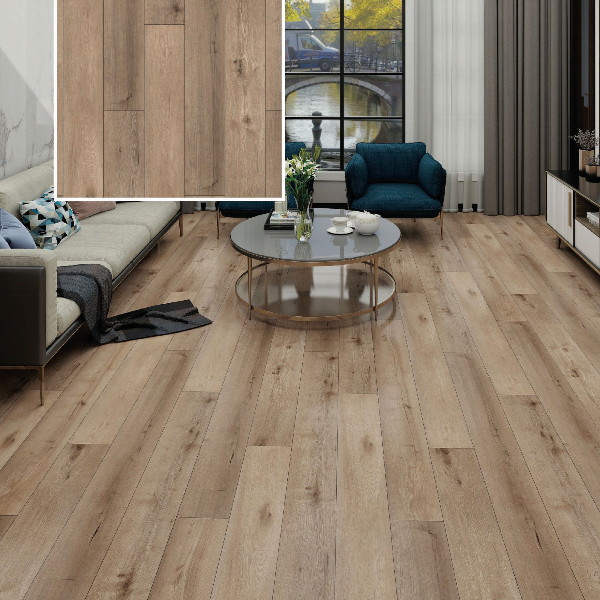 TAAC! il Maxilistone SPC in Polvere di Pietra ULTRAREAL Fast-click 6,5mm (sp.5+1,5)  1524x228mm ALNITAK - Eternal Parquet