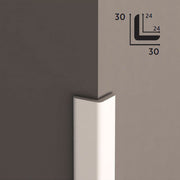 Pacco da 5 barre (12ml) di Profilo Angolare in POLIMERI FeelingWood-HD 30x30mm - BIANCO - Eternal Parquet