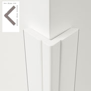 *STOCK FOLLI* asta intera di Profilo angolare in Polimeri Bianco RAL 9016 verniciabile 35X35mm - Eternal Parquet