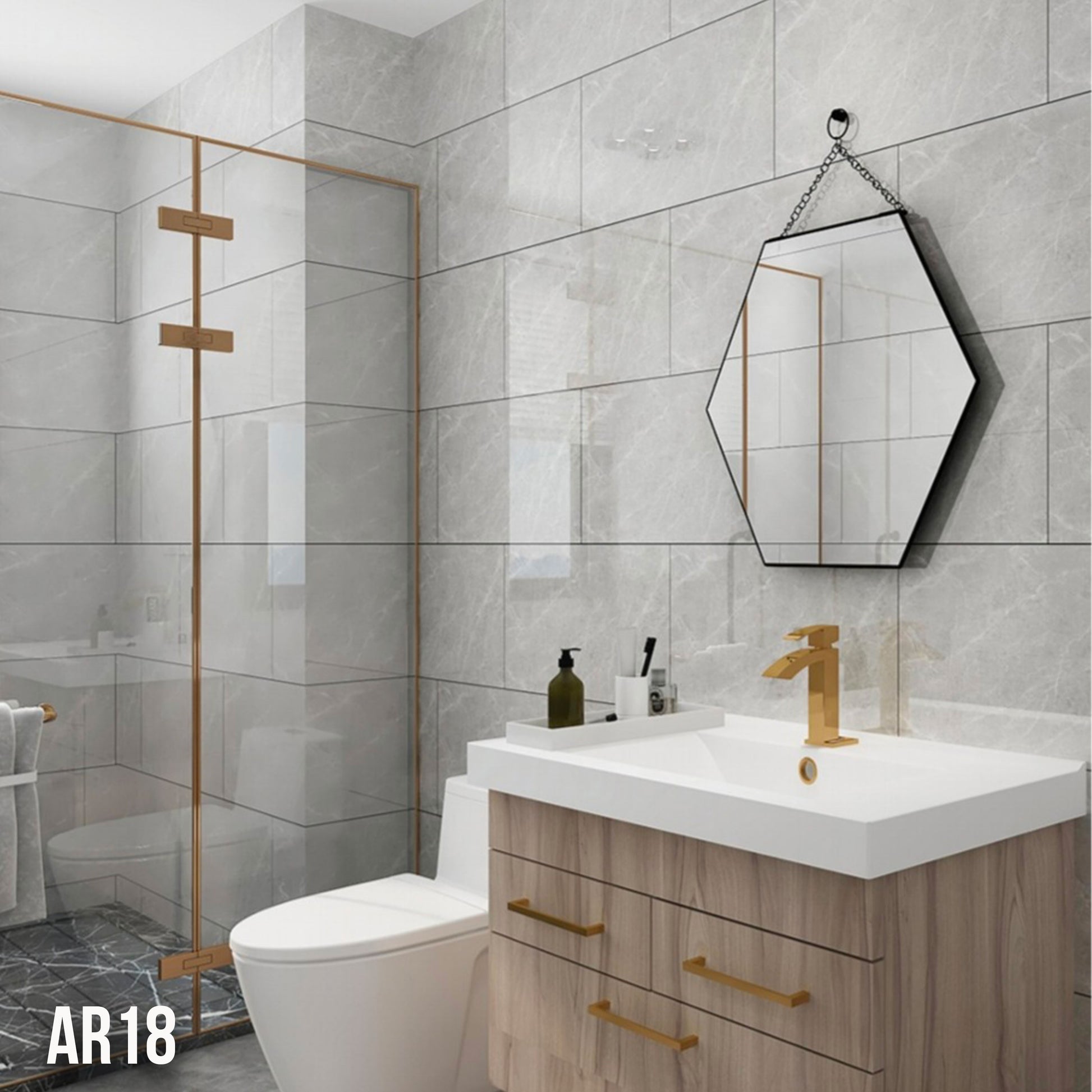 Pannelli in PVC Autoadesivi Effetto Marmo/Granito 60x30xcm Lussuosi, isolanti, idrorepellenti, ignifughi - Eternal Parquet