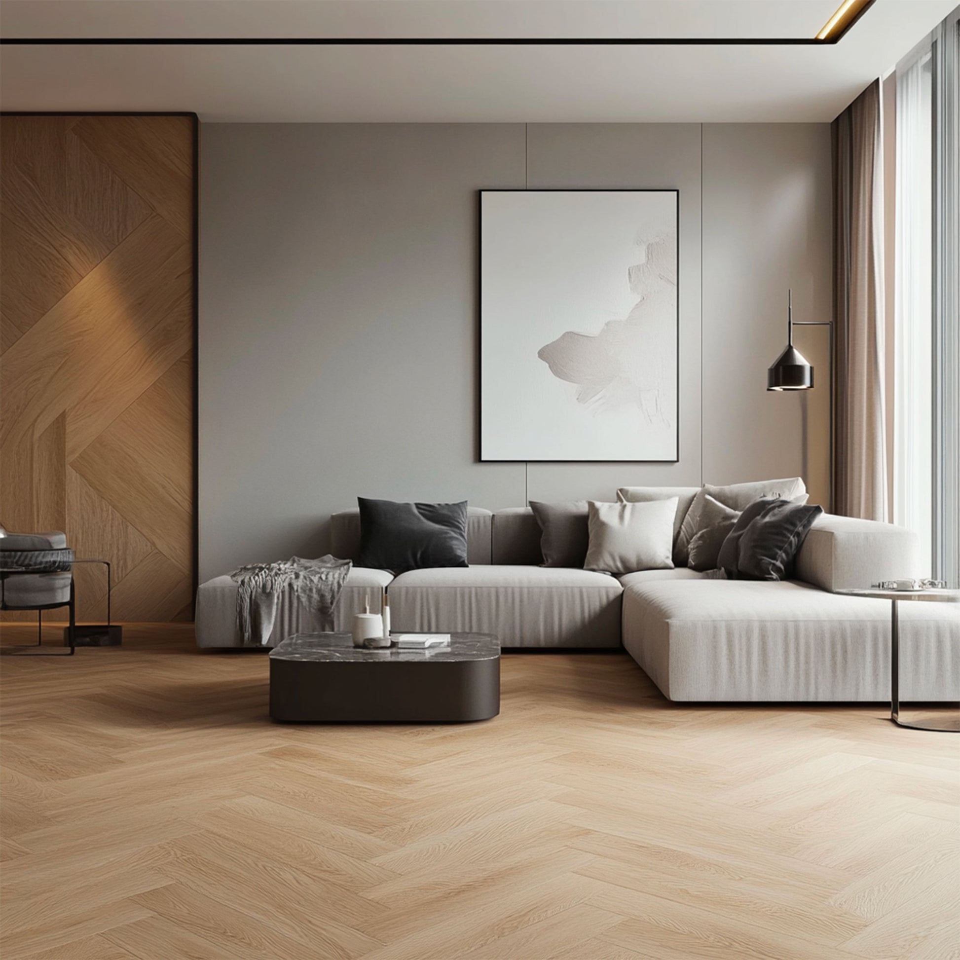 TAAC! il Pavimento a SPINA SPC in Polvere di Pietra Fast-click 5mm (sp.4+1) 750x150mm mod. ARCTURUS - Eternal Parquet